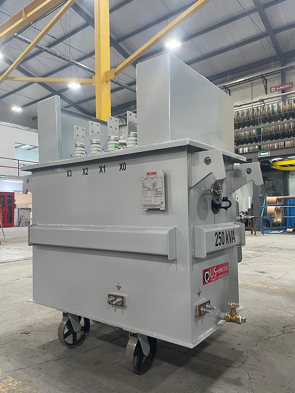 Portable 250 kVA wheeled transformer