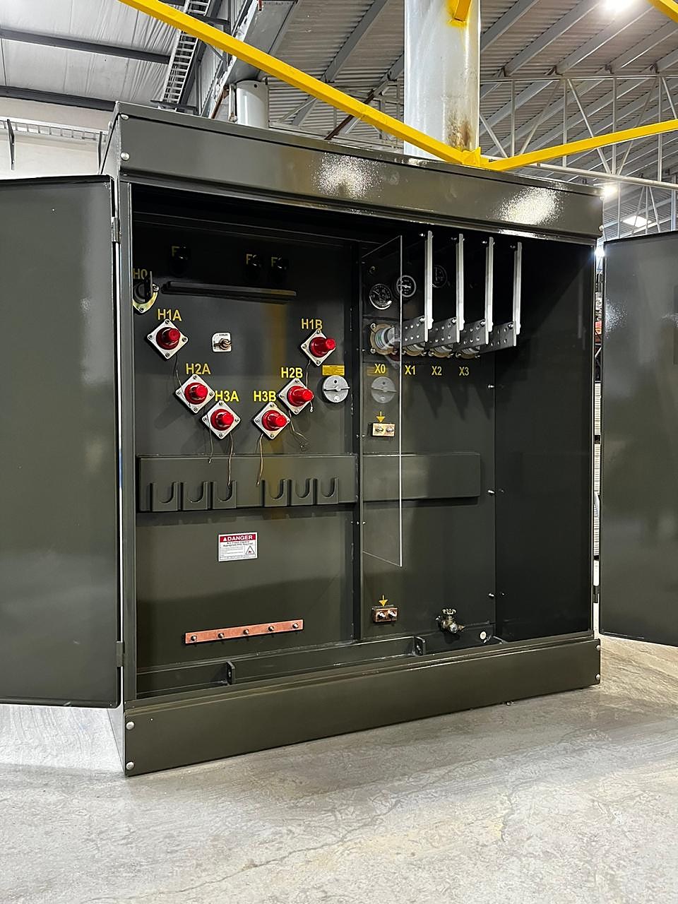 Pad-mounted transformer — interior detail